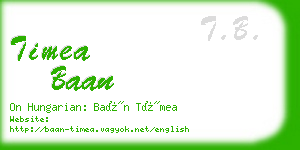 timea baan business card